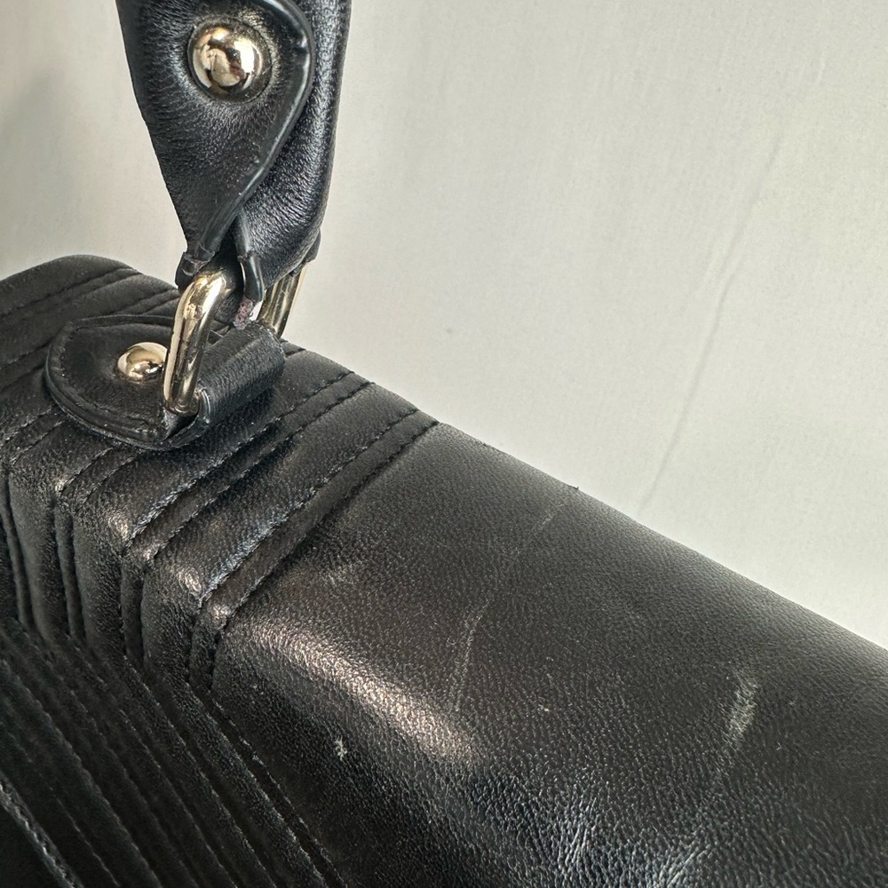 Aqua Madonna Soft Leather Handbag - Picture 6 of 6